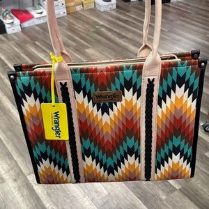 Wrangler Multicolor Geometric Tote Bag